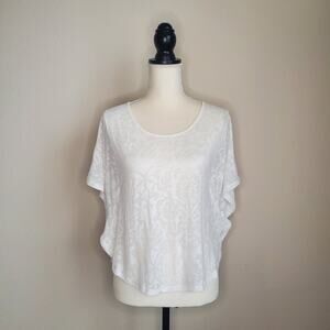 Express White Floral Top XS